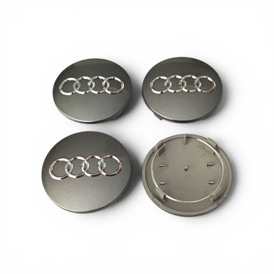 Ковпачки (заглушки) у диски Audi, сірі 67,6\57мм 8D0 601170